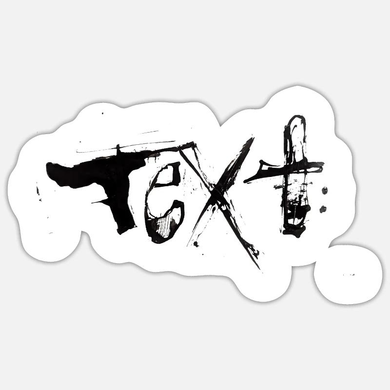 Text - Sticker Größe S (10 x 10 cm) - Mattweiß