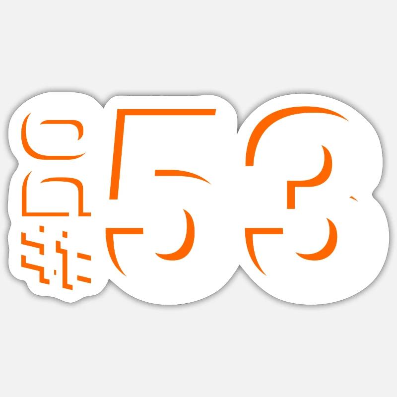 DO53 - Sticker taille S (10 x 10 cm) - blanc mat