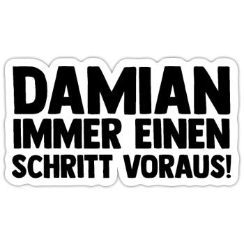 First name Damian - Sticker size S (10 x 10 cm) - white matte - Front