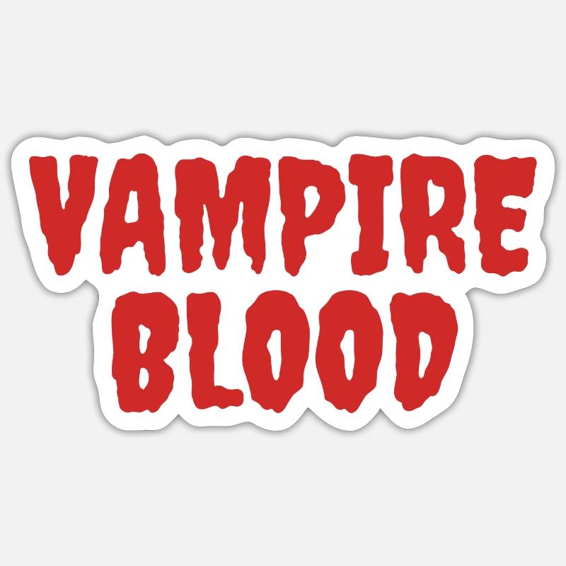 Vampirblut Horror Typografie Design Sticker Größe S (10 x 10 cm)