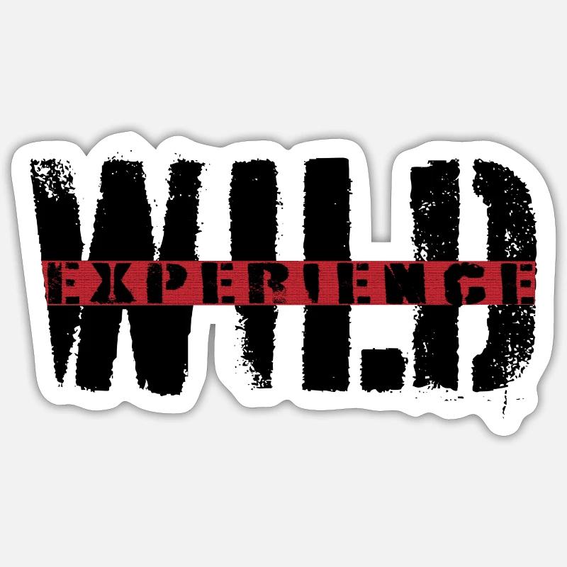 Wild Experience - Sticker Größe S (10 x 10 cm) - Mattweiß