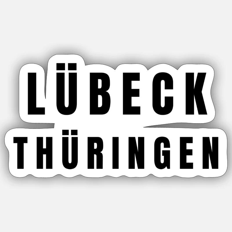 Lübeck, Thuringia - Sticker size S (10 x 10 cm) - white matte