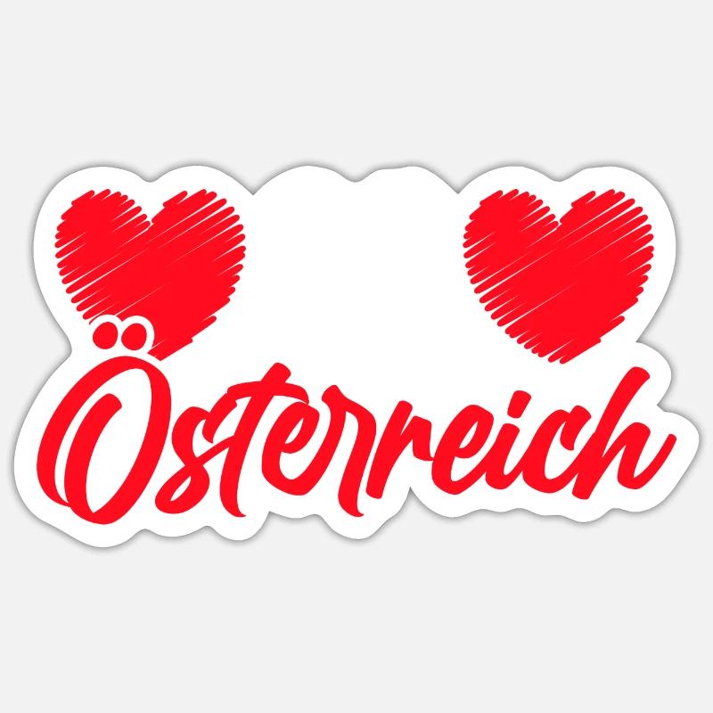 Austrians Austria - Sticker size S (10 x 10 cm) - white matte