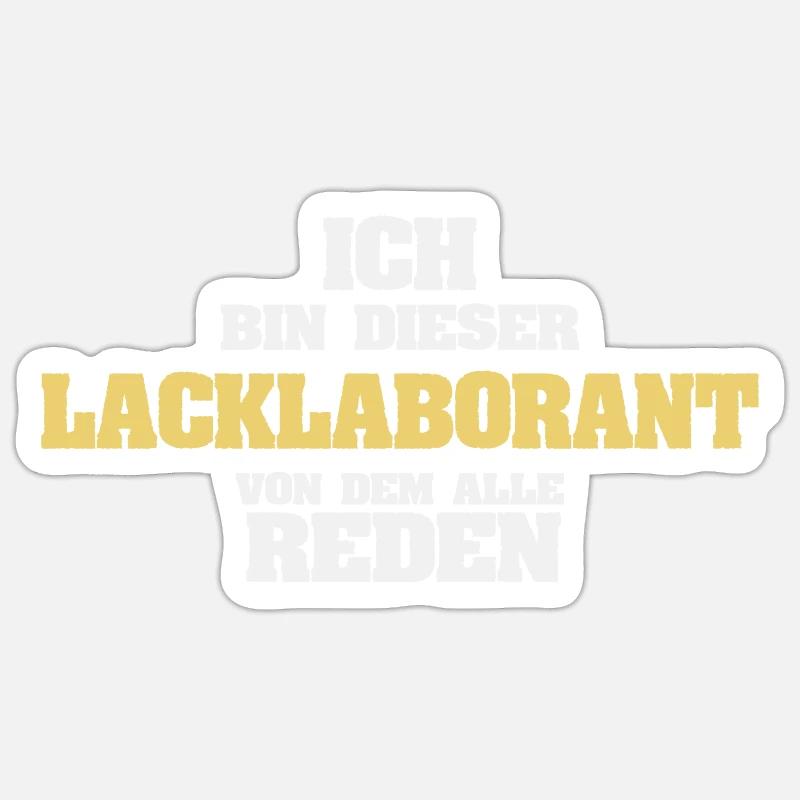 Beruf Lacklaborant - Sticker Größe S (10 x 10 cm) - Mattweiß