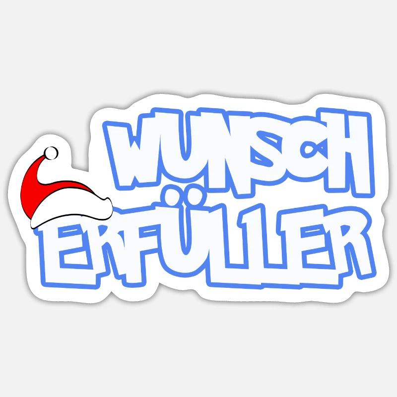 WUNSCHERFÜLLER - Sticker Größe S (10 x 10 cm) - Mattweiß