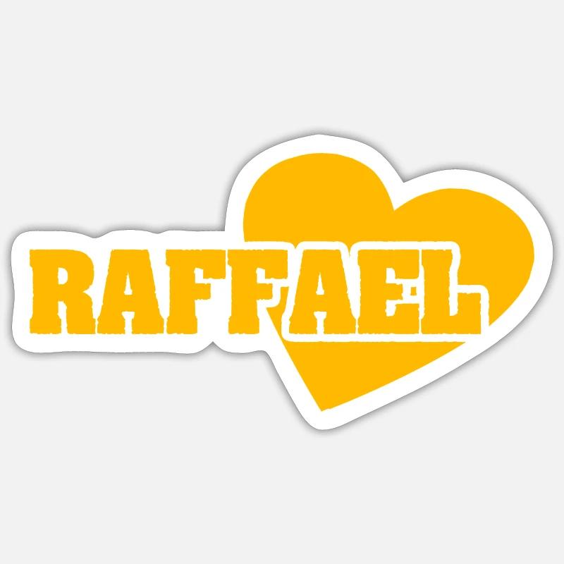 Raphael - Sticker taille S (10 x 10 cm) - blanc mat