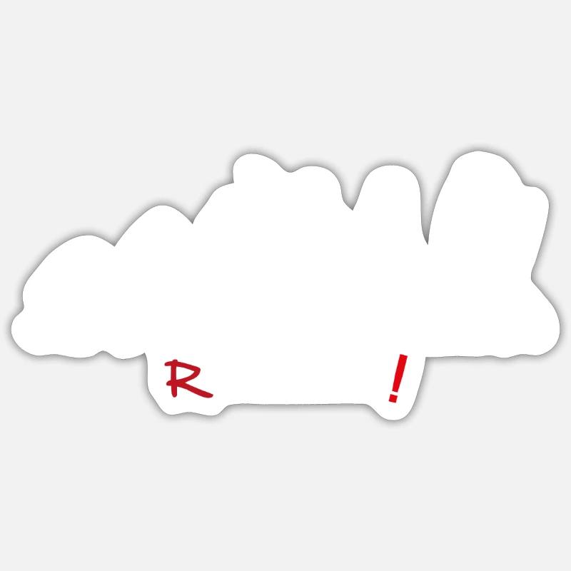 Revolution - Herren Evolution Fun Twist 27 - Sticker Größe S (10 x 10 cm) - Mattweiß
