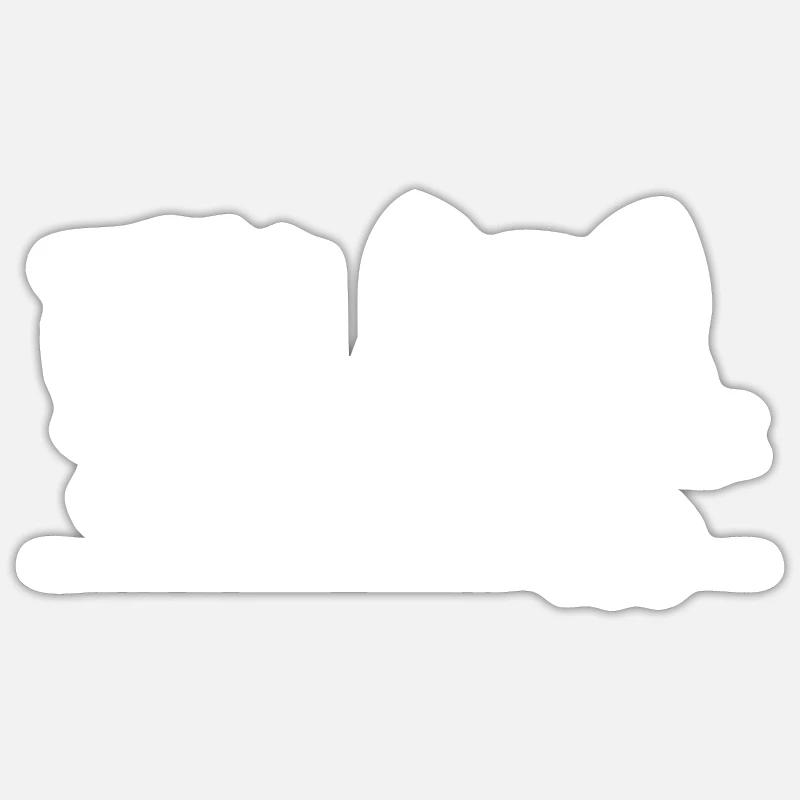 Ich bin nicht 31, ich bin 30 plus 1 Mittelfinger Katzenflip - Sticker Größe S (10 x 10 cm) - Mattweiß