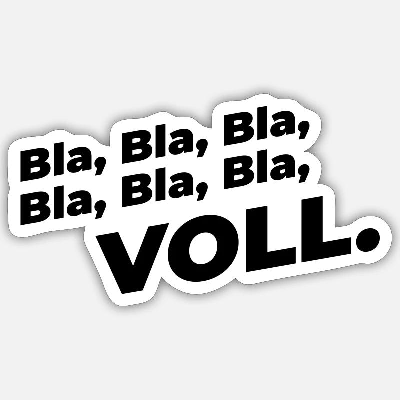 Voll - Sticker Größe S (10 x 10 cm) - Mattweiß