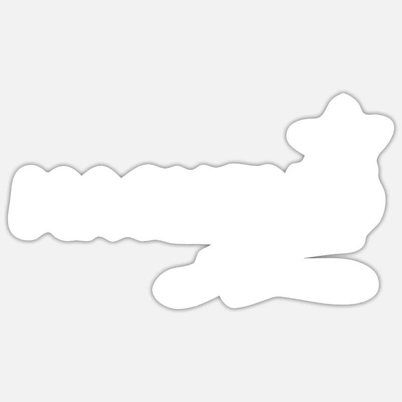Cadeau Machello - Sticker taille S (10 x 10 cm) - blanc mat