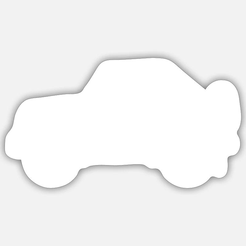 Samurai White 4X4 - Sticker size S (10 x 10 cm) - white matte