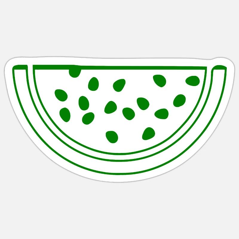 Wassermelone - Sticker Größe S (10 x 10 cm) - Mattweiß