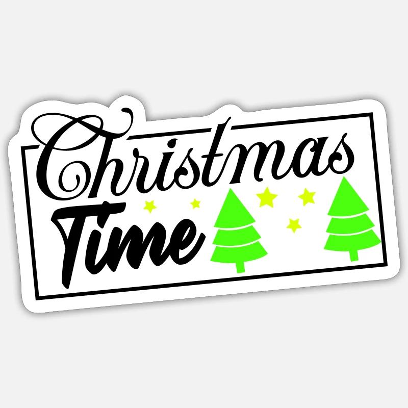 Christmas Time - Sticker size S (10 x 10 cm) - white matte