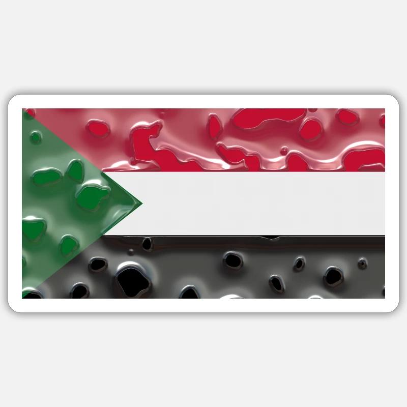 Soudan - Sticker taille S (10 x 10 cm) - blanc mat