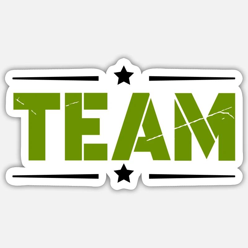 Équipe - Sticker taille S (10 x 10 cm) - blanc mat