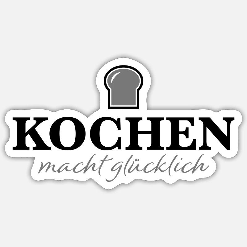 Tablier de cuisine drôle - Sticker taille S (10 x 10 cm) - blanc mat