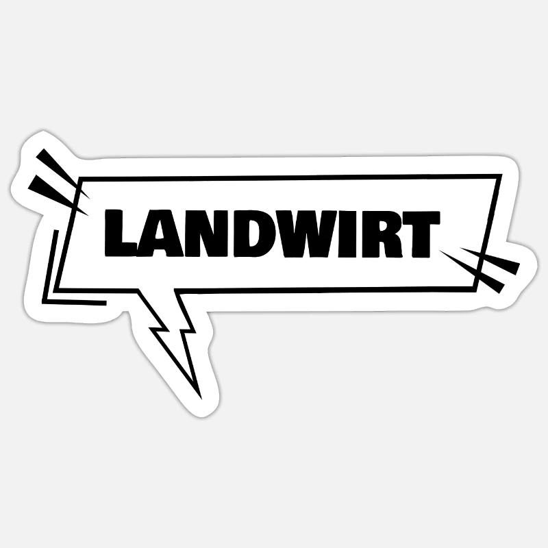 Farmer - Sticker size S (10 x 10 cm) - white matte