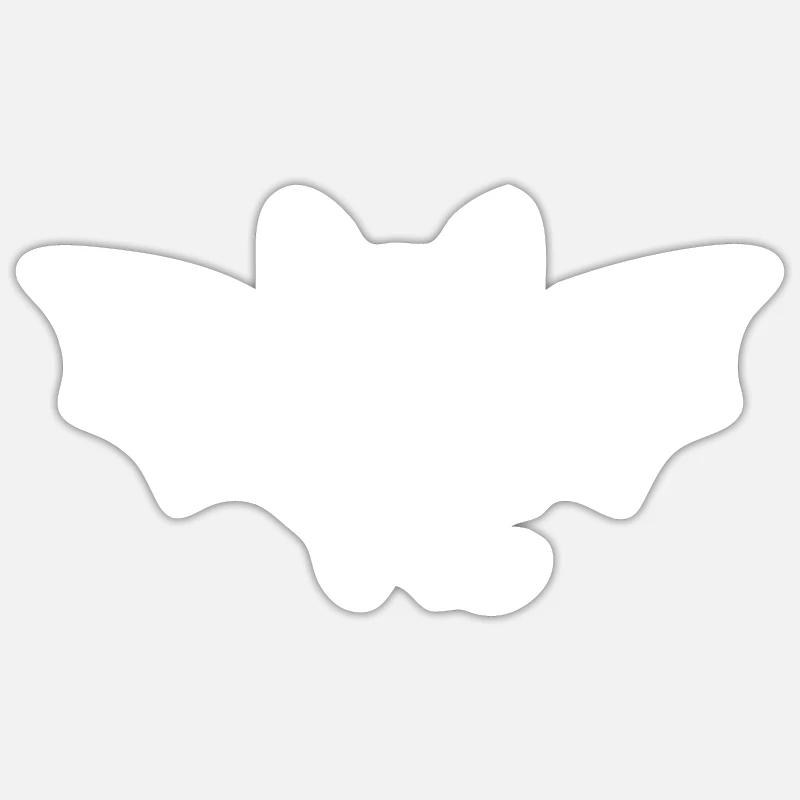 bat - Sticker size S (10 x 10 cm) - white matte