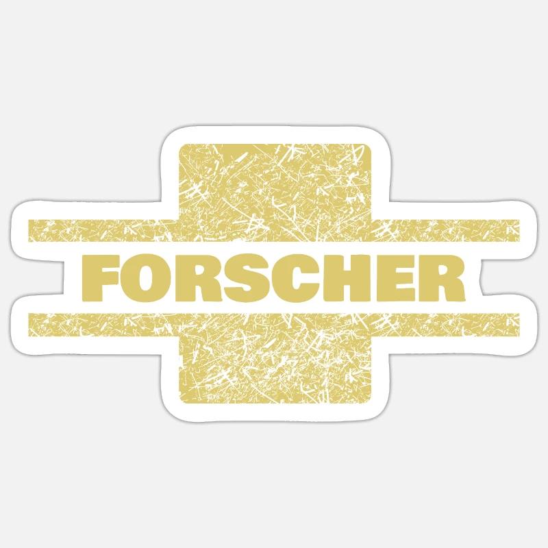 Forscher als Beruf - Sticker Größe S (10 x 10 cm) - Mattweiß