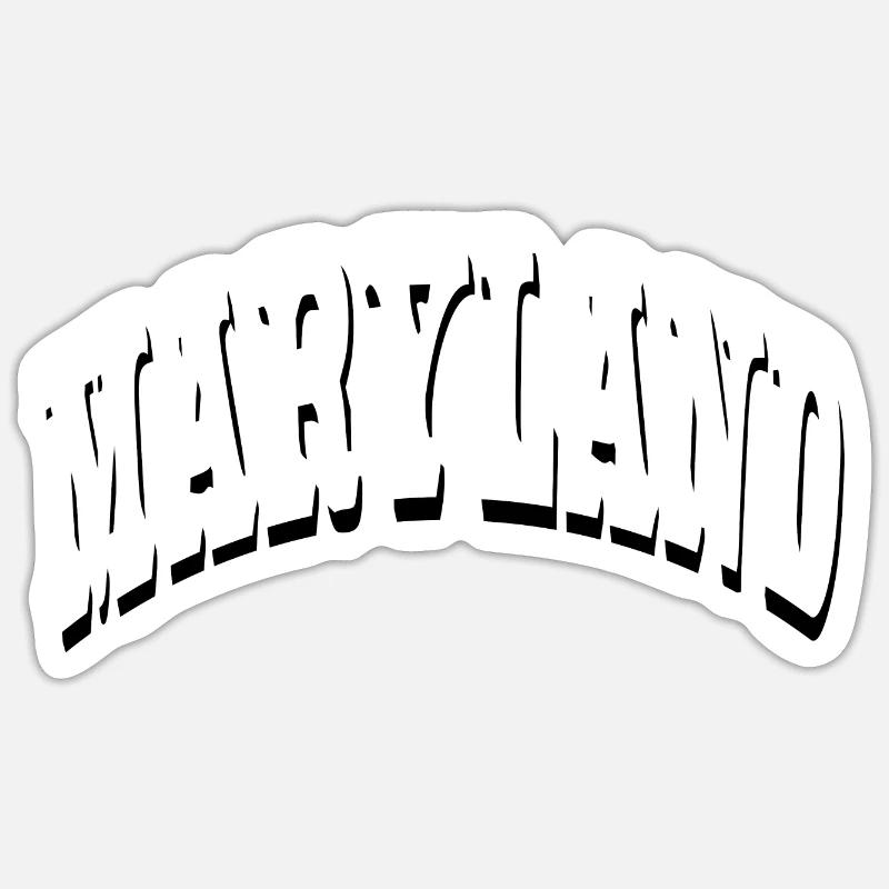 Maryland - Sticker taille S (10 x 10 cm) - blanc mat