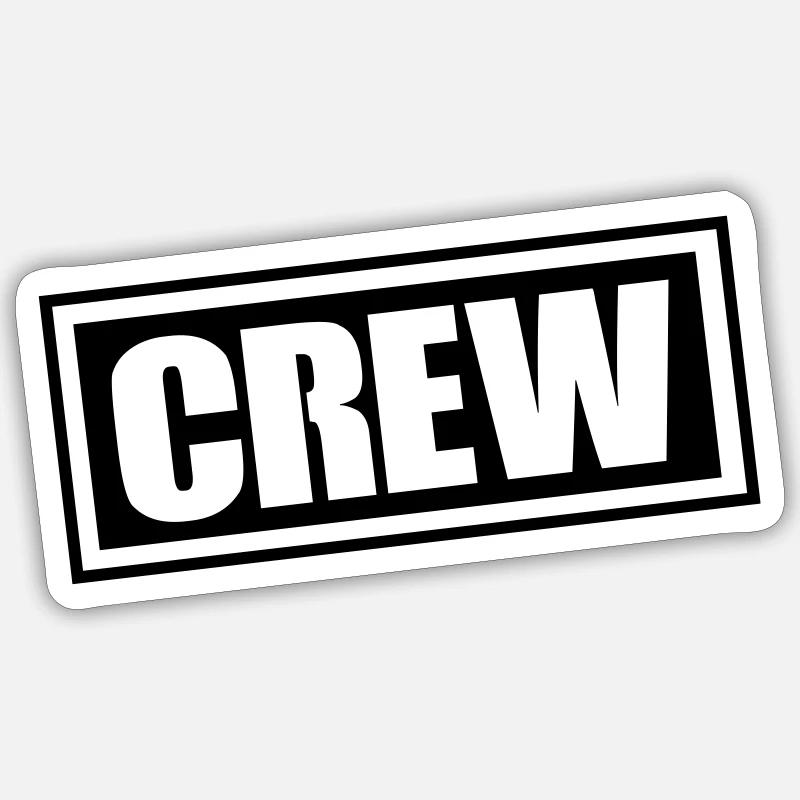 crew - Sticker size S (10 x 10 cm) - white matte