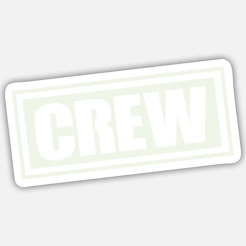 crew - Sticker size S (10 x 10 cm) - white matte