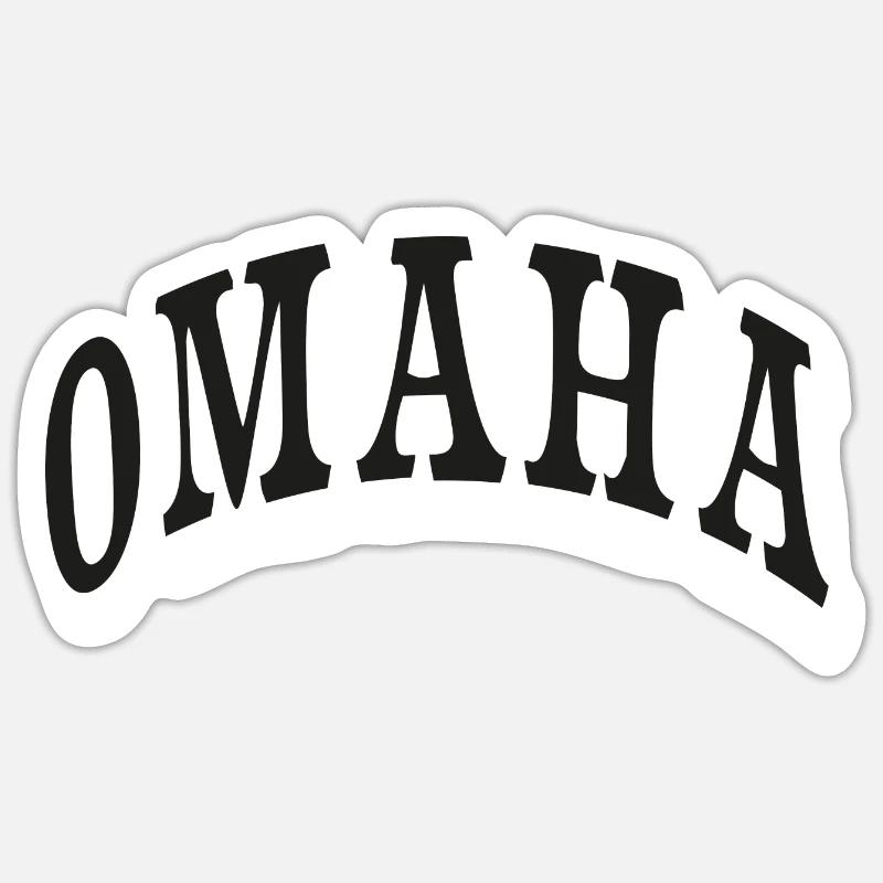 Omaha - Sticker taille S (10 x 10 cm) - blanc mat