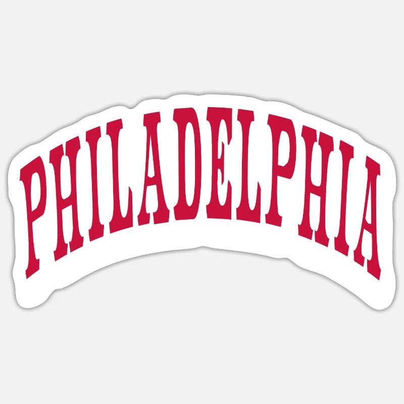 Philadelphie - Sticker taille S (10 x 10 cm) - blanc mat