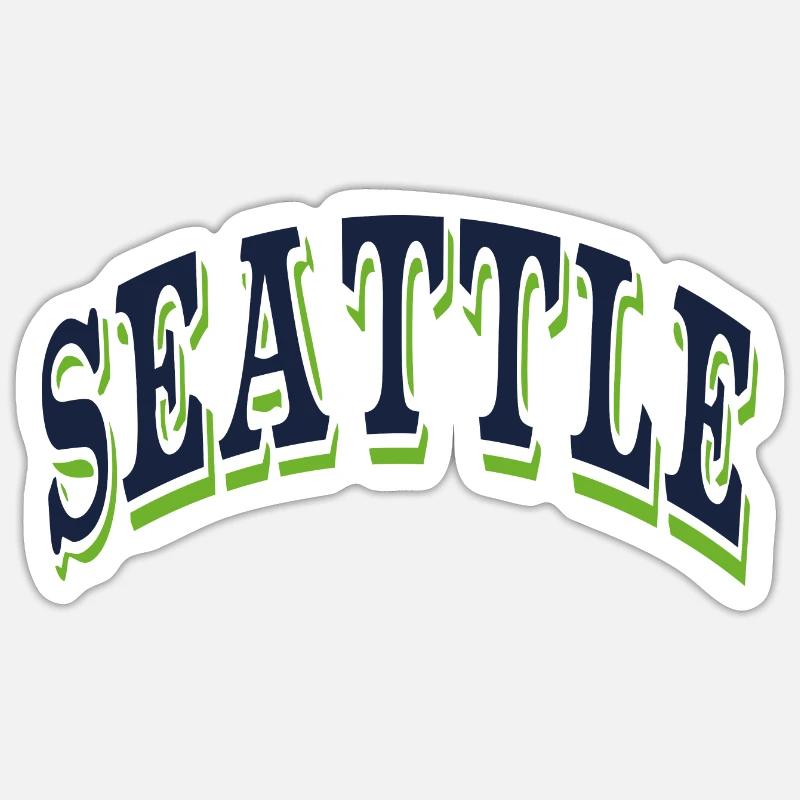Seattle - Sticker Größe S (10 x 10 cm) - Mattweiß