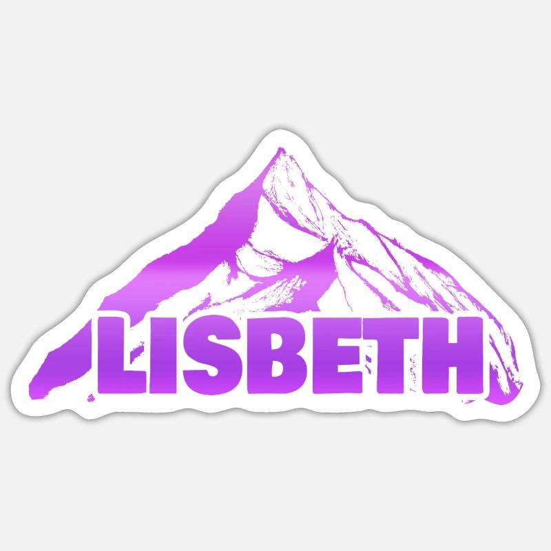 Mount Lisbeth - Sticker size S (10 x 10 cm) - white matte