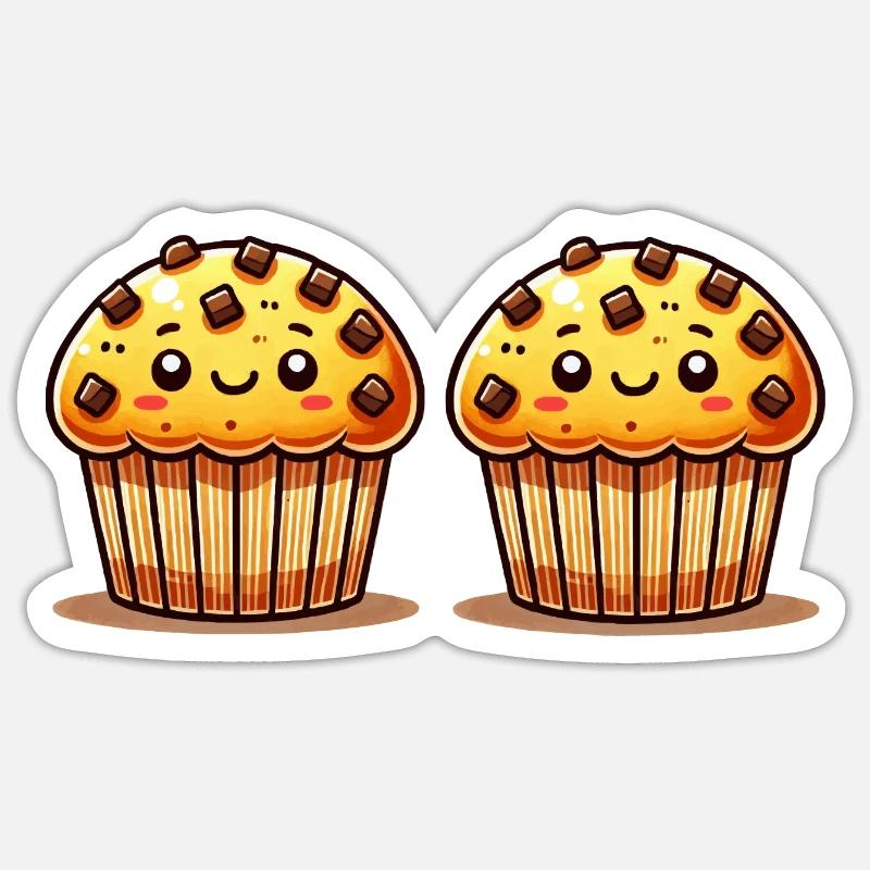 Muffin 2 - Sticker size S (10 x 10 cm) - white matte