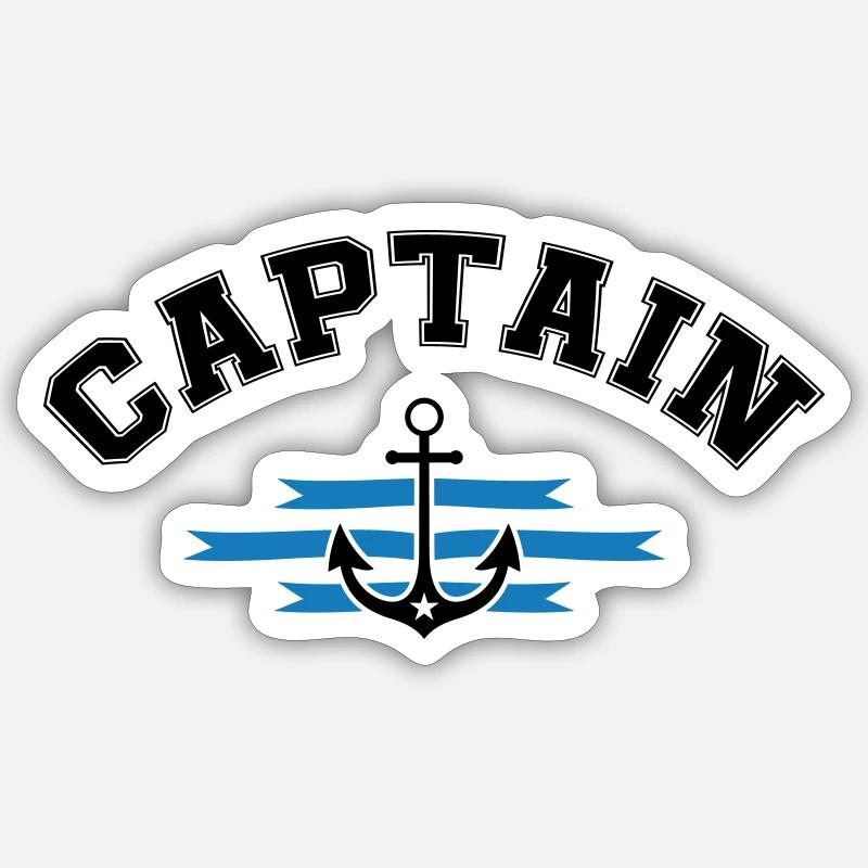 Anker Captain Sticker Größe S (10 x 10 cm)
