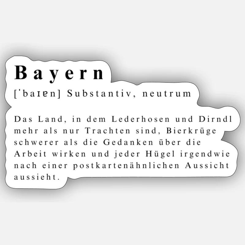 Bavière Définition - Sticker taille S (10 x 10 cm) - blanc mat
