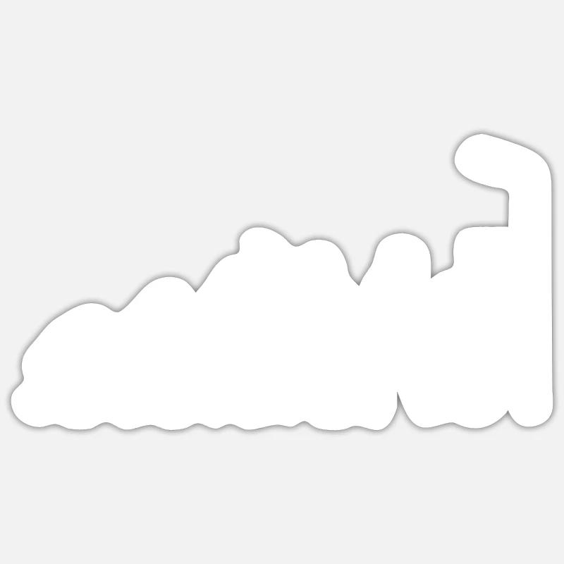 Evolution - Collecte des bouteilles - Pauvreté - Sticker taille S (10 x 10 cm) - blanc mat