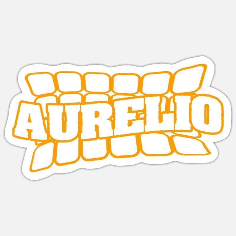 Name Aurelio - Sticker size S (10 x 10 cm) - white matte