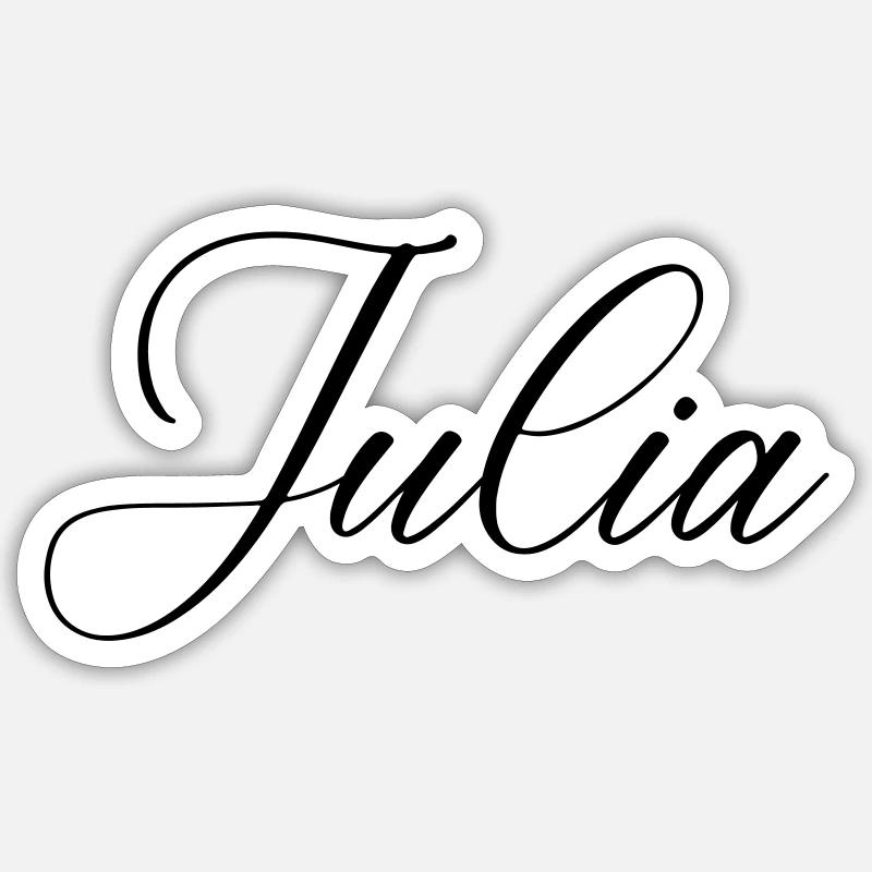 Julia Name Sticker size S (10 x 10 cm)