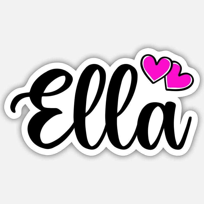 Nom d’Ella Sticker taille S (10 x 10 cm)