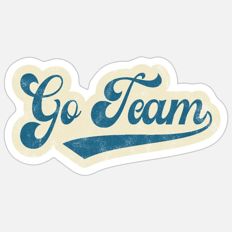 Aller à l’équipe - Sticker taille S (10 x 10 cm) - blanc mat