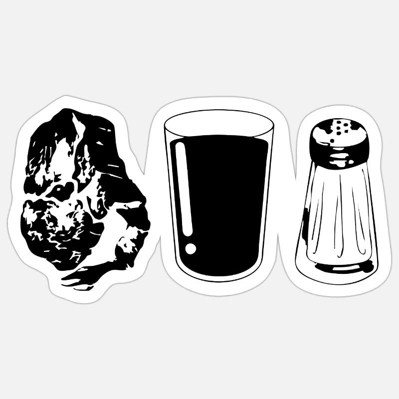 Fleisch Carnivore Fleischfresser Carnivore-Diät Sticker Größe S (10 x 10 cm)