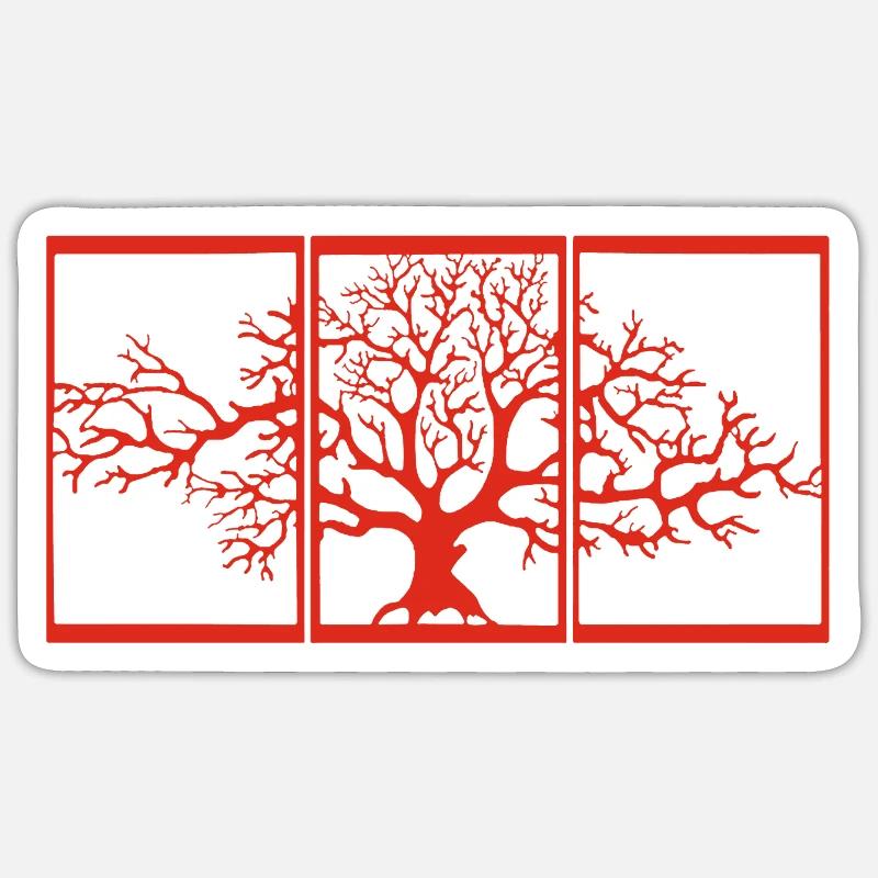 Nature view (red) Sticker size S (10 x 10 cm)