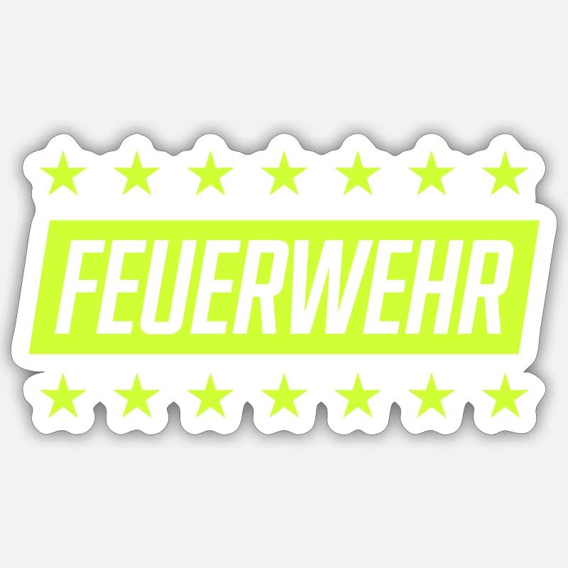 pompiers - Sticker taille S (10 x 10 cm) - blanc mat