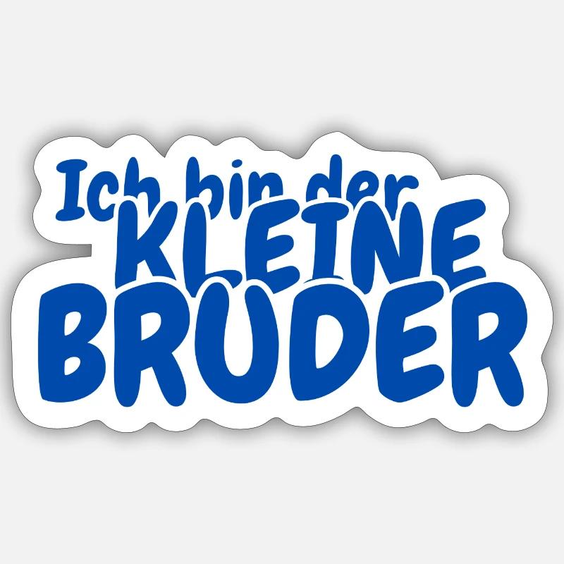 Ich bin der kleine Bruder - Sticker Größe S (10 x 10 cm) - Mattweiß
