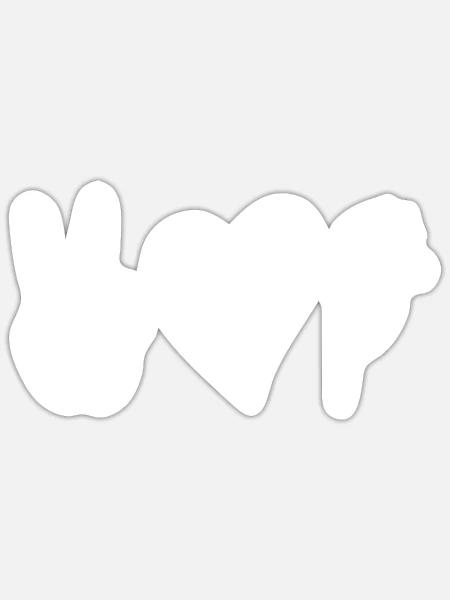 Steckenpferd Hobby Horsing - Sticker Größe S (10 x 10 cm) - Mattweiß