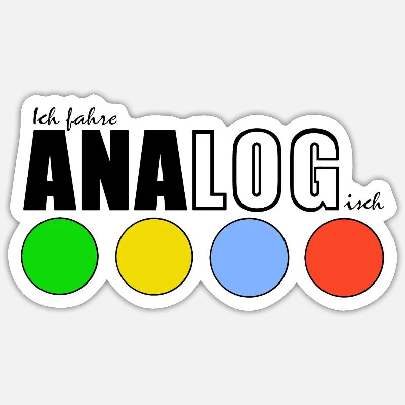 ANALOGisch - Sticker Größe S (10 x 10 cm) - Mattweiß