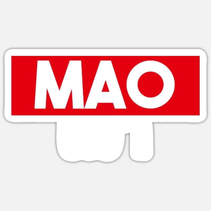 Mao (เมา) - Sticker Größe S (10 x 10 cm) - Mattweiß