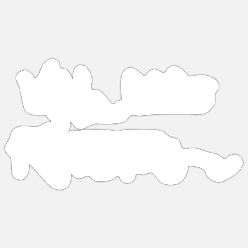 Kendo ganbatte (white) - Sticker size S (10 x 10 cm) - white matte