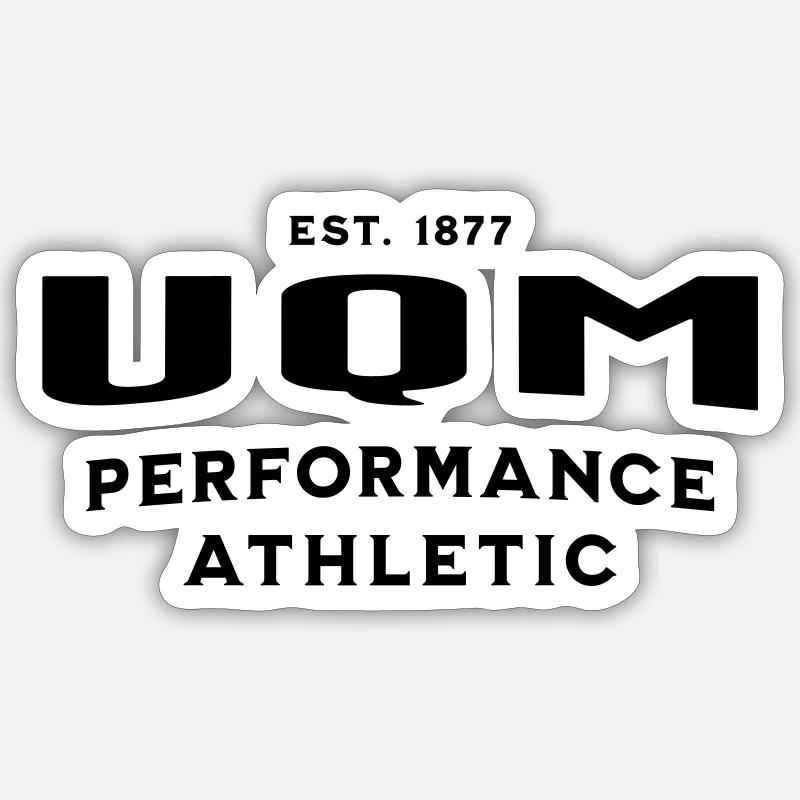 UQM Athletic-Performance Sportswear - Sticker size S (10 x 10 cm) - white matte
