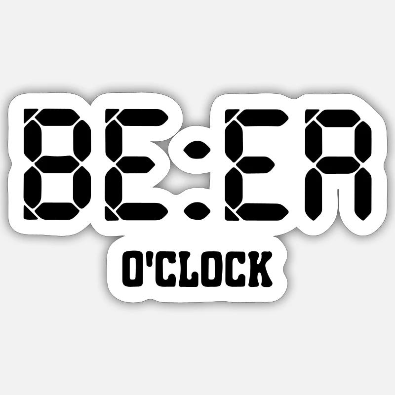 beer o'clock Sticker size S (10 x 10 cm)