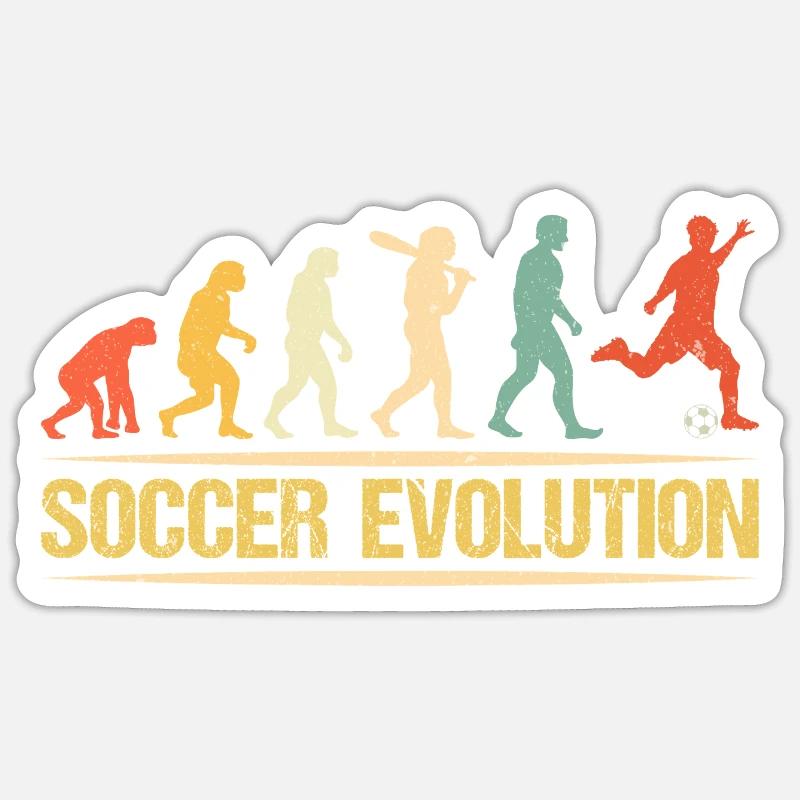 Soccer Evolution Sticker Größe S (10 x 10 cm)
