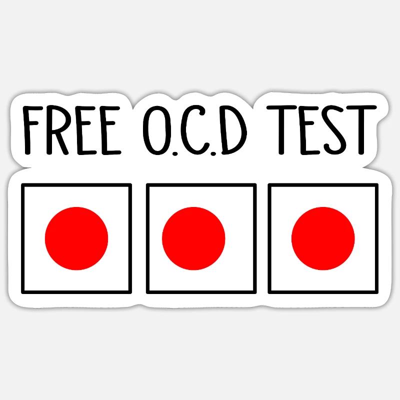 Innerer Monk Free OCD Test - Sticker Größe S (10 x 10 cm) - Mattweiß
